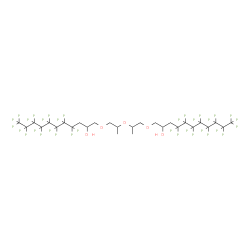 1,1'-[oxybis(propyleneoxy)]bis[4,4,5,5,6,6,7,7,8,8,9,9,10,10,11,11,11-heptadecafluoroundecan-2-ol] structure