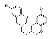 6-bromo-3-[2-(6-bromo-2,4-dihydro-1,3-benzoxazin-3-yl)ethyl]-2,4-dihydro-1,3-benzoxazine结构式