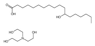 12-hydroxyoctadecanoic acid, compound with 2,2',2''-nitrilotriethanol (1:1)结构式