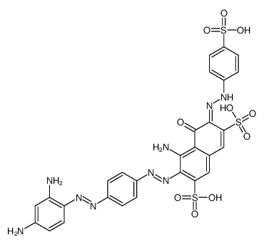 (6Z)-4-amino-3-[[4-[(2,4-diaminophenyl)diazenyl]phenyl]diazenyl]-5-oxo-6-[(4-sulfophenyl)hydrazinylidene]naphthalene-2,7-disulfonic acid Structure