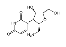 L-Mannitol, 1-amino-2,5-anhydro-1,3-dideoxy-3-(3,4-dihydro-5-methyl-2,4-dioxo-1(2H)-pyrimidinyl)-结构式