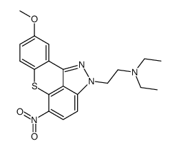 N,N-diethyl-9-methoxy-5-nitro-2H(1)benzothiopyrano(4,3,2-cd)indazole-2-ethanamine结构式