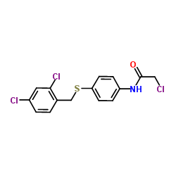2-Chloro-N-{4-[(2,4-dichlorobenzyl)sulfanyl]phenyl}acetamide Structure