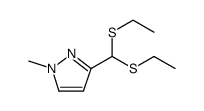 1H-Pyrazole, 3-[bis(ethylthio)methyl]-1-methyl Structure