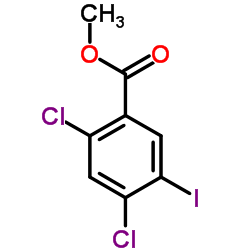 Methyl 2,4-dichloro-5-iodobenzoate结构式