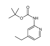 Carbamic acid, N-(4-ethyl-2-pyridinyl)-, 1,1-dimethylethyl ester Structure