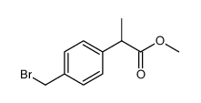 Benzeneacetic acid, 4-(bromomethyl)-α-methyl-, methyl ester结构式