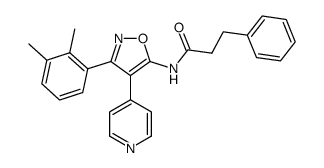 3-(2,3-Dimethylphenyl)-5-(3-phenylpropionylamino)-4-(4-pyridyl)isoxazole结构式