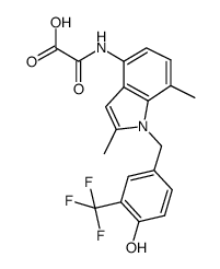 N-[1-(4-hydroxy-3-trifluoromethylbenzyl)-2,7-dimethyl-1H-indol-4-yl]oxamic acid结构式