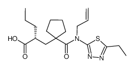 (R)-2-[[1-[2-propenyl-(5-ethyl-1,3,4-thiadiazol-2-yl)carbamoyl]cyclopentyl]methyl]pentanoic acid Structure