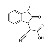 cyano-(1-methyl-2-oxo-indolin-3-yl)-acetic acid结构式