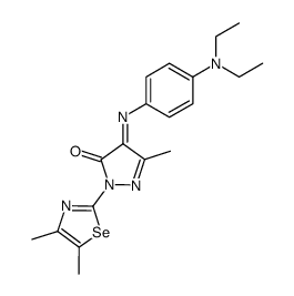 4-(4-diethylamino-phenylimino)-2-(4,5-dimethyl-selenazol-2-yl)-5-methyl-2,4-dihydro-pyrazol-3-one结构式