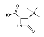 (3S,4R)-3-(trimethylsilyl)-2-oxoazetidine-4-carboxylic acid Structure