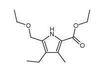 5-ethoxymethyl-4-ethyl-3-methyl-pyrrole-2-carboxylic acid ethyl ester结构式