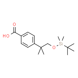 4-[1-[叔丁基(二甲基)甲硅烷基]氧基-2-甲基丙-2-基]苯甲酸结构式