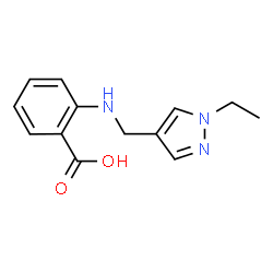 2-([(1-Ethyl-1H-pyrazol-4-yl)methyl]amino)benzoic acid结构式