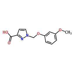 1-[(3-Methoxyphenoxy)methyl]-1H-pyrazole-3-carboxylic acid Structure