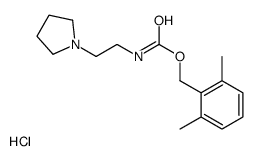 (2,6-dimethylphenyl)methyl N-(2-pyrrolidin-1-ium-1-ylethyl)carbamate,chloride结构式