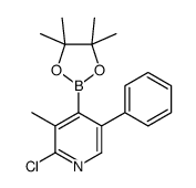 2-CHLORO-3-METHYL-5-PHENYL-4-(4,4,5,5-TETRAMETHYL-1,3,2-DIOXABOROLAN-2-YL)-PYRIDINE structure