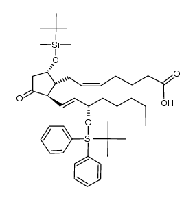 (5Z,13E)-9α-[(tert-butyldimethylsilyl)oxy]-11-oxo-15-[(tert-butyldiphenylsilyl)oxy]prosta-5,13-dienoic acid Structure