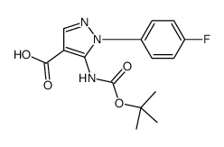 5-(BOC-AMINO)-1-(4-FLUORO-PHENYL)-1H-PYRAZOLE-4-CARBOXYLIC ACID structure