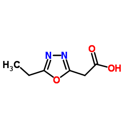 (5-Ethyl-1,3,4-oxadiazol-2-yl)acetic acid结构式