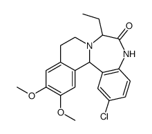 2-chloro-7-ethyl-12,13-dimethoxy-7,9,10,14b-tetrahydro-5H-isoquinolino[2,1-d][1,4]benzodiazepin-6-one Structure