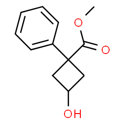 cis-Methyl3-hydroxy-1-phenylcyclobutanecarboxylate Structure