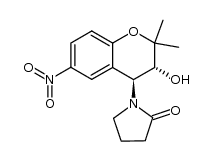 1-((3R,4S)-3-hydroxy-2,2-dimethyl-6-nitrochroman-4-yl)pyrrolidin-2-one结构式