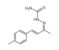 2-((E)-4-(p-tolyl)but-3-en-2-ylidene)hydrazinecarbothioamide结构式