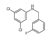 3,5-Dichloro-N-(3-fluorobenzyl)aniline结构式