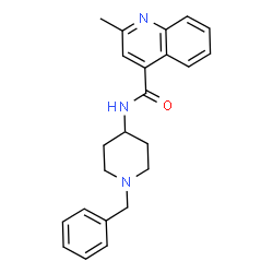 N-(1-benzylpiperidin-4-yl)-2-methylquinoline-4-carboxamide结构式