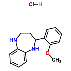 2-(2-Methoxyphenyl)-2,3,4,5-tetrahydro-1H-1,5-benzodiazepinhydrochlorid(1:1)结构式