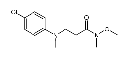 3-[N-(4-chlorophenyl)-N-methylamino]-N-methoxy-N-methylpropanamide Structure