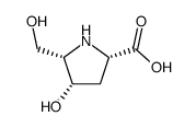 L-Proline, 4-hydroxy-5-(hydroxymethyl)-, (2-alpha-,4-alpha-,5-alpha-)- (9CI) Structure