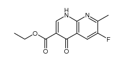 ethyl 6-fluoro-1,4-dihydro-7-methyl-4-oxo-1,8-naphthyridine-3-carboxylate结构式