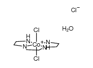 trans-dichloro(triethylenetetramine)cobalt(III) chloride*H2O结构式