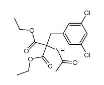 2-acetylamino-2-(3,5-dichlorobenzyl)malonic acid diethyl ester结构式