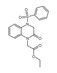 ethyl 4-benzenesulfonyl-3,4-dihydro-2(1H)-quinoxalinone-1-acetate Structure