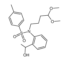 N-(4,4-Dimethoxy-butyl)-N-[2-(1-hydroxy-ethyl)-phenyl]-4-methyl-benzenesulfonamide结构式