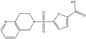 2-Furancarboxylic acid, 5-[(7,8-dihydro-1,6-naphthyridin-6(5H)-yl)sulfonyl]-结构式