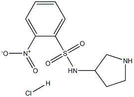 2-Nitro-N-pyrrolidin-3-yl-benzenesulfonamide hydrochloride Structure