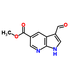 3-Formyl-7-azaindole-5-carboxylic acid Methyl ester Structure