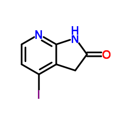 2H-Pyrrolo[2,3-b]pyridin-2-one,1,3-dihydro-4-iodo- Structure