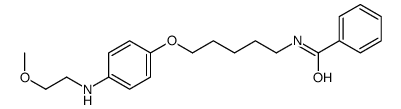 N-[5-[4-(2-methoxyethylamino)phenoxy]pentyl]benzamide Structure