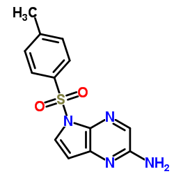5-甲苯磺酰-5H-吡咯并[2,3-b]吡嗪-2-胺结构式