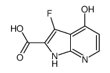 3-氟-4-羟基-1H-吡咯并[2,3-B]吡啶-2-羧酸结构式