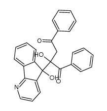 9-hydroxy-9-(1'-hydroxy-1',2'-dibenzoylethyl-1')-4-azafluorene Structure
