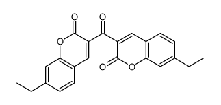 7-ethyl-3-(7-ethyl-2-oxochromene-3-carbonyl)chromen-2-one结构式