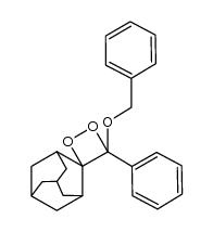 4-benzyloxy-4-(phenyl) spiro[1,2-dioxetane-3,2'-adamantane]结构式